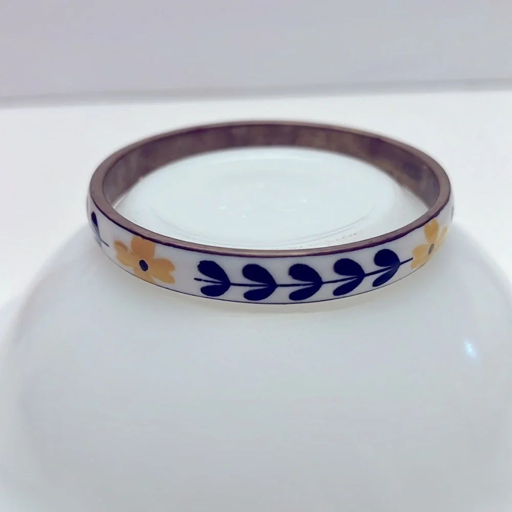Enamel Brass Vintage Bangel Bracelet